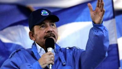 Daniel Ortega brindó un discurso a sus simpatizantes.
