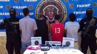 Cuatro sospechosos detenidos en Tegucigalpa, capital de Honduras.
