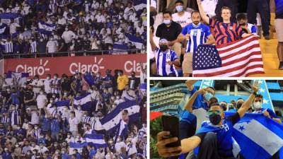 Bajo medidas de seguridad, miles de hondureños vestidos con los colores azul, blanco y azul llenan el estadio Olímpico de San Pedro Sula para enfrentar el duelo entre Honduras y Estados Unidos.