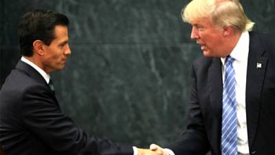 El presidente de México, Enrique Peña Nieto, junto al presidente de Estados Unidos, Donald Trump. EFE/Archivo