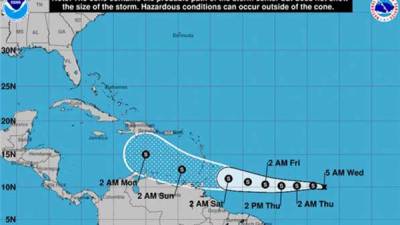 Los sistemas de alerta de Honduras están vigilando la tormenta tropical Gonzalo.