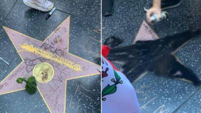 La estrella de Donald Trump ha sido vandalizada en varias ocasiones.