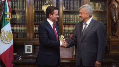 El presidente saliente, Enrique Peña Nieto, recibió ayer a Andrés López Obrador.