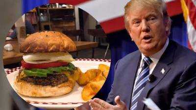 La hamburguesa servida a Donald Trump se convirtió en el plato más popular de la cadena.//Fotos archivo/redes.