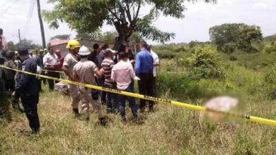 Lugar de la escena donde hallaron el cuerpo del bebé en el municipio de Valle de Ángeles.