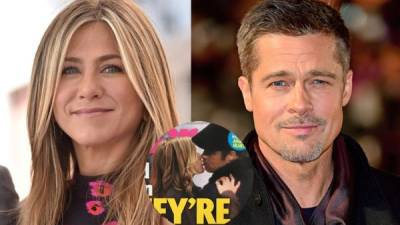 Los rumores de un romance entre Aniston y Pitt se desataron tras el anuncio del divorcio de la actriz.// Foto archivo/redes.