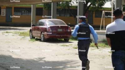 Los supuestos asaltantes se escaparon en el sector Barandillas, cerca del centro de San Pedro Sula.