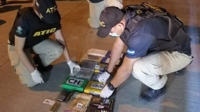 Autoridades de la Atic hicieron la incautación de la droga en San Pedro Sula, el pasado 28 de enero.