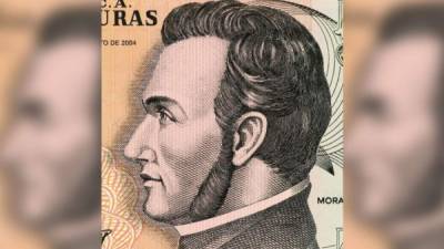 El rostro de Francisco Morazán sale en el billete de a cinco lempiras de la moneda nacional de Honduras.