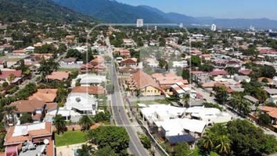 Fotografía panorámica del sector Mackay, en la zona noroeste de San Pedro Sula.