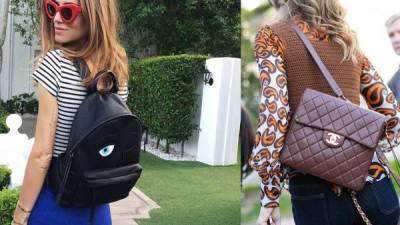 Chiara Ferragni, izquierda, reconocida bloguera y diseñadora, propone la 'Flirting Backpack'. Chanel, por su parte, un modelo más sobrio pero siempre chic.