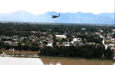 Imagen de archivo correspondiente a las inundaciones sufridas el año pasado en el Valle de Sula.