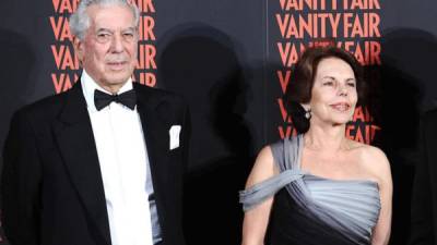 Mario Vargas Llosa y su actual esposa Patricia Llosa.