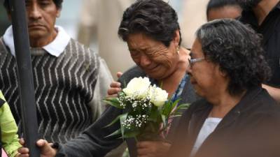 Funeral de Agueda Mendoza y Gabriel Morales. AFP
