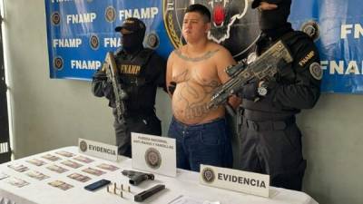 Las autoridades de la FNAMP presentaron a 'El Chino' tras capturarlo el pasado martes 5 de mayo.