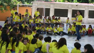 (Foto de archivo) Ambiente escolar en centro de educación bilingüe en San Pedro Sula.