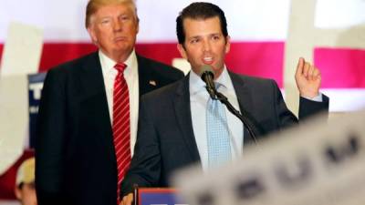 El presidente de Estados Unidos y su hijo Donald Trump Jr. EFE