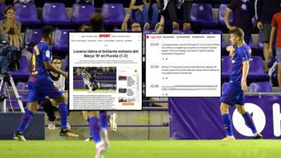 Los medios españoles destacan la brillante actuación del Choco Lozano en el debut del Barcelona B ante el Valladolid.
