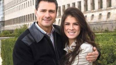Enrique Peña Nieto y su hija, Paulina Peña.