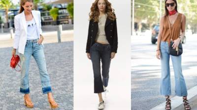 Tres looks para lucir unos jeans acampanados, perfectos para looks casuales.