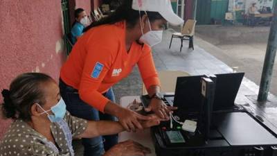 Imagen de archivo del proceso de enrolamiento en Honduras.