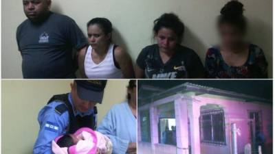 La Policía capturó a cuatro personas que tenían raptada a la menor de 17 días de nacida.