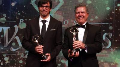 Los productores Rubén y Santiago Galindo fueron reconocidos en la entrega de los Premios TvyNovelas 2018.