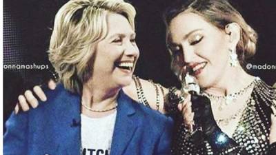 Madonna es una fiel simpatizante de Hillary Clinton.