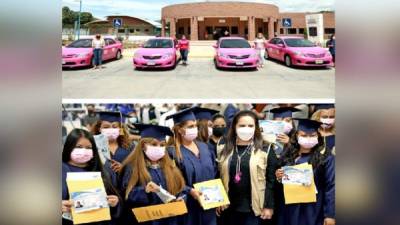 Los Taxis Rosa son exclusivos para damas y familias. La primera dama, Ana García, presidió la certificación.