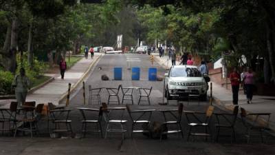 Continuan las Tomas en la Unah. Foto de archivo.