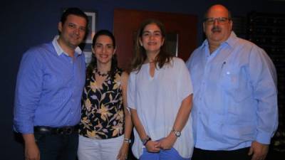 Leonardo López, Lizza Handal, Ruth Marie Canahuati de Sabillón y Jorge Canahuati.