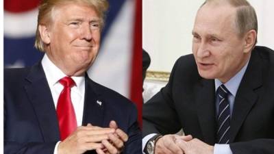 El presidente estadounidense Donald Trump y su homólogo Vladimir Putin. Foto Prensa Libre