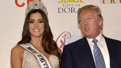 Paulina Vega y Donald Trump.