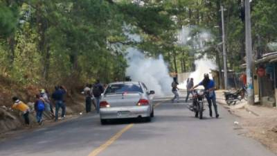 Las personas huyeron para evitar inhalar el gas.