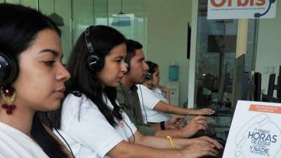 Equipo de Orbis atiende en las oficinas de la empresa en el Business Center de Nuevos Horizontes Fotos: Amílcar Izaguirre