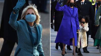 Jill Biden y Kamala Harris. Fotos: AFP