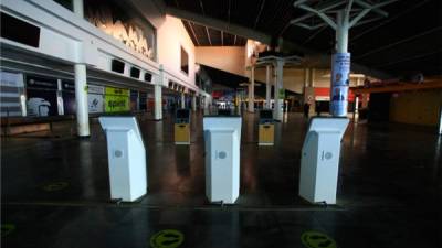 Así está una parte de las instalaciones al interior del aeropuerto Villeda Morales.