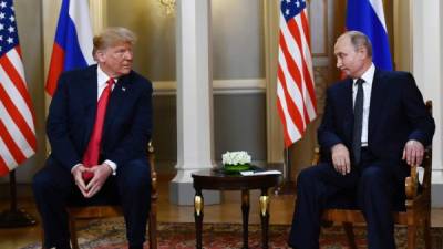 El presidente de EEUU, Donald Trump y su homólogo ruso, Vladimir Putin. Foto: AFP