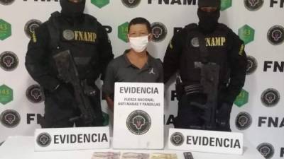 El supuesto extorsionador fue presentado por la Fuerza Nacional Antimaras y Pandillas.