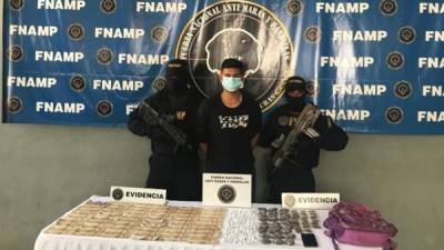 El detenido fue presentado en las oficina de la Fuerza Nacional Antimaras y Pandillas.