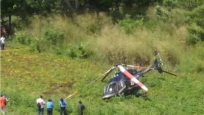 Helicóptero hondureño aterriza de emergencia en Nicaragua.