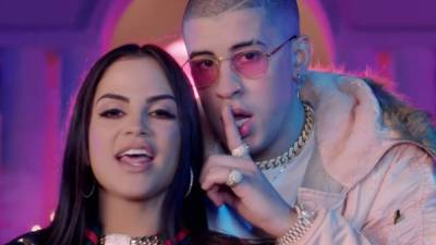 Natti Natasha y Bad Bunny han tenido colaboraciones en el pasado. Foto captura video YouTube.