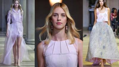 Carolina Herrera ha creado una colección que desprende tranquilidad, una elegancia sosegada en la que transparencia e ilusión evocan sensualidad. .