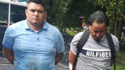 Luis Armando Nolasco Vásquez y Manuel de Jesús Valle Fernández fueron capturados en Comayagua.