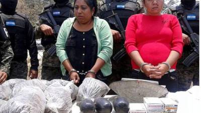 Las mujeres pretendían ingresar la marihuana a la Penitenciaría Marco Aurelio Soto de Tegucigalpa.