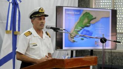 Enrique Balbi, portavoz de la Armada argentina. EFE