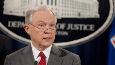 El fiscal general de EUA, Jeff Sessions.