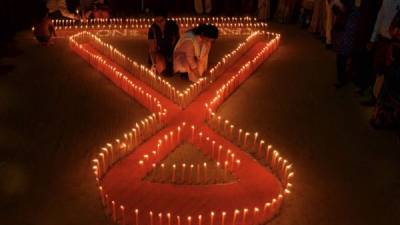 La India, uno de los países más afectados por el virus, rindió homenaje a las víctimas del VIH.