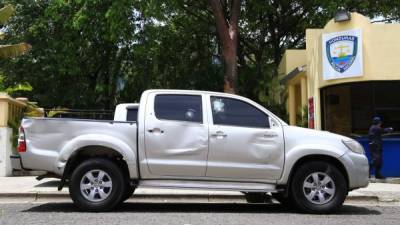 El hijo del comisionado (r) Jorge Barralaga se conducía en este carro blindado.