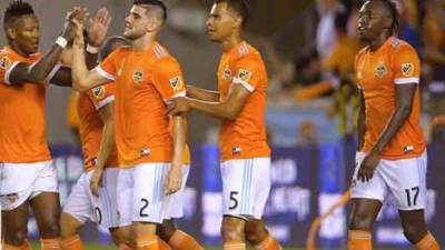 Alberth Elis anotó un gol en la goleada de 4-1 del Houston Dynamo ante Portland. FOTO HOUSTON DYNAMO TWITTER.